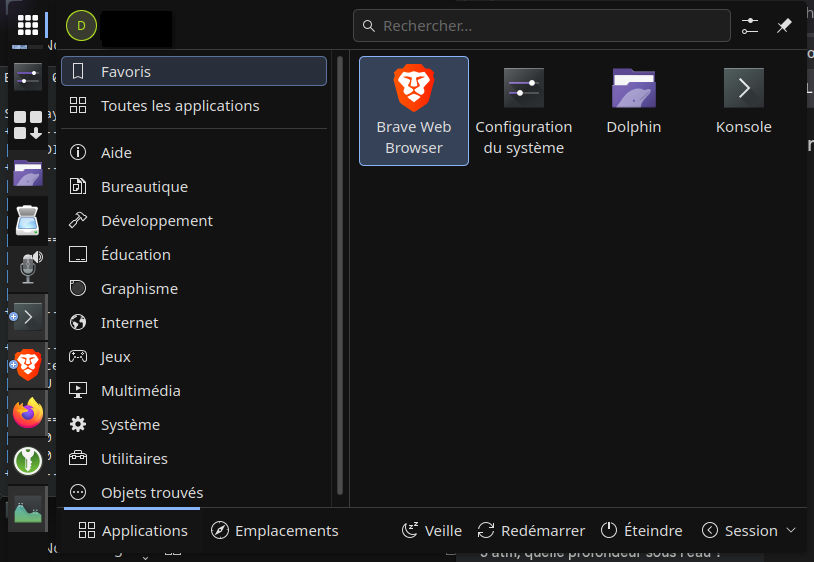 Comment relancer une barre des tâches KDE Plasma sous Nobara