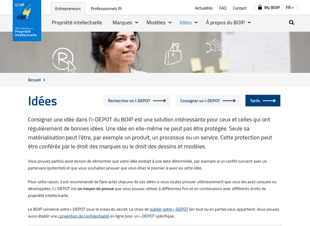 page « Idées » du BOIP
